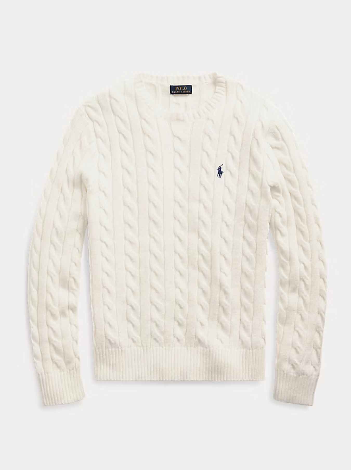 Polo Ralph Lauren Kabelstrickpullover - Weiß