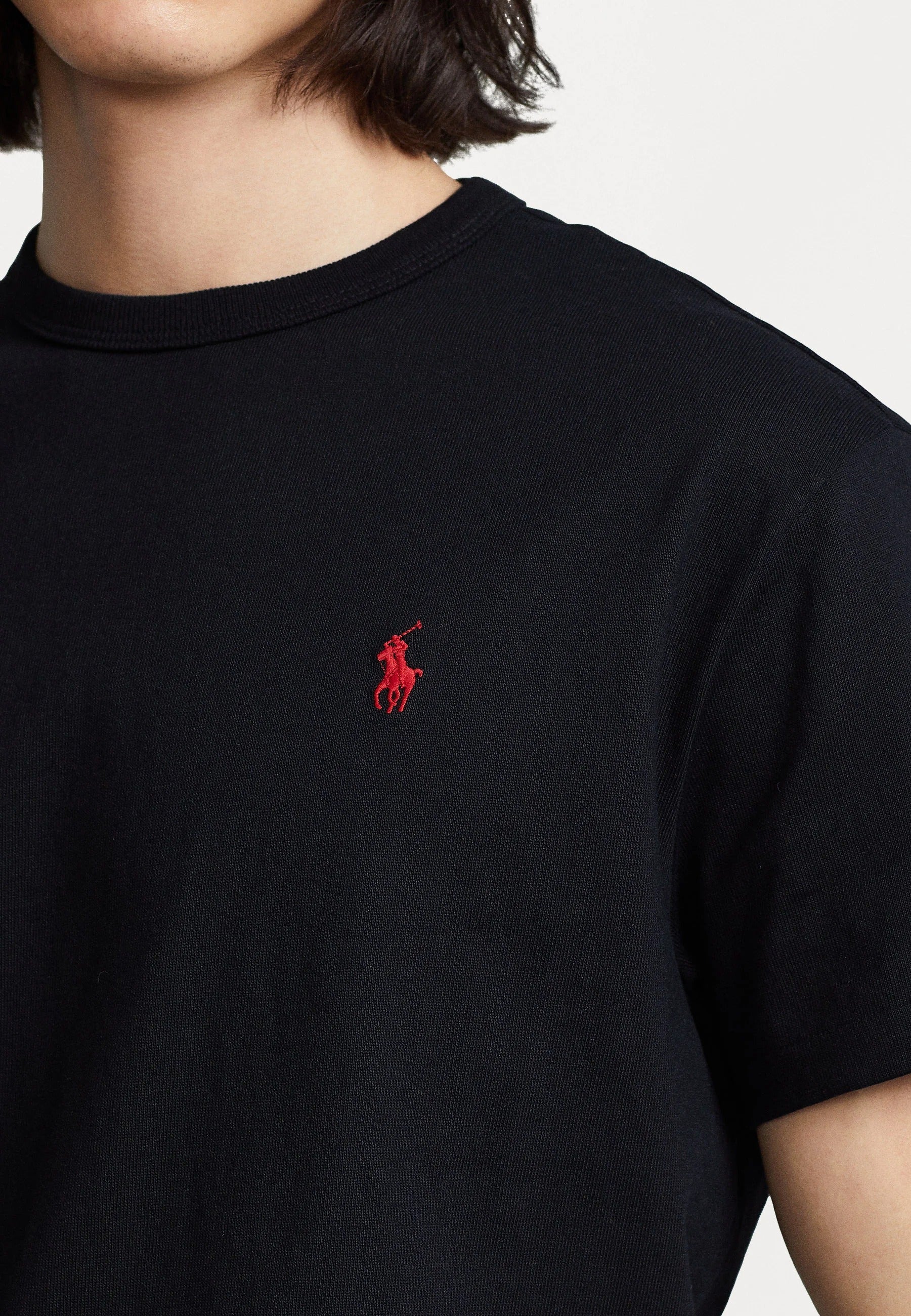 Polo Ralph T-Shirt Rotes Logo - Schwarz