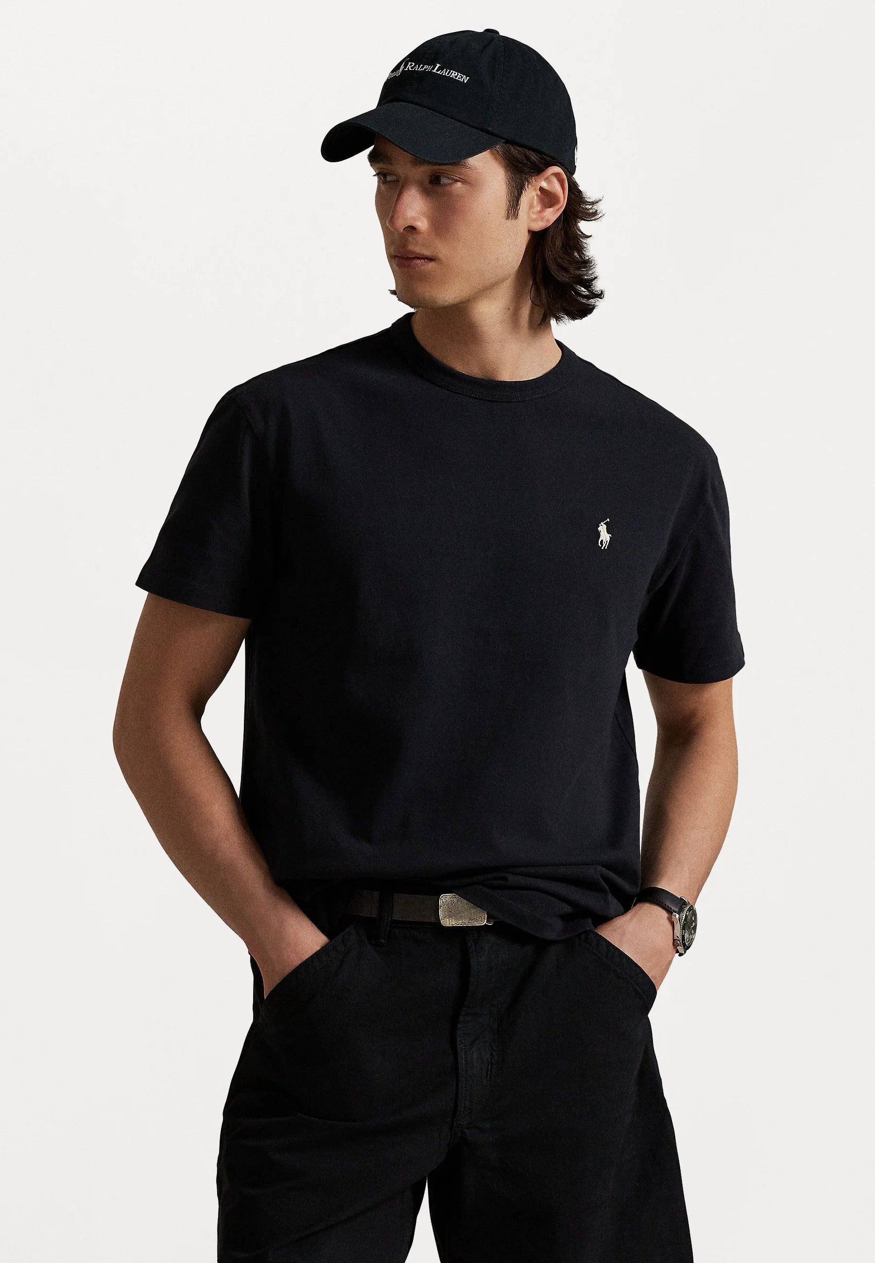 Polo Ralph Lauren T-shirt White Logo - Black