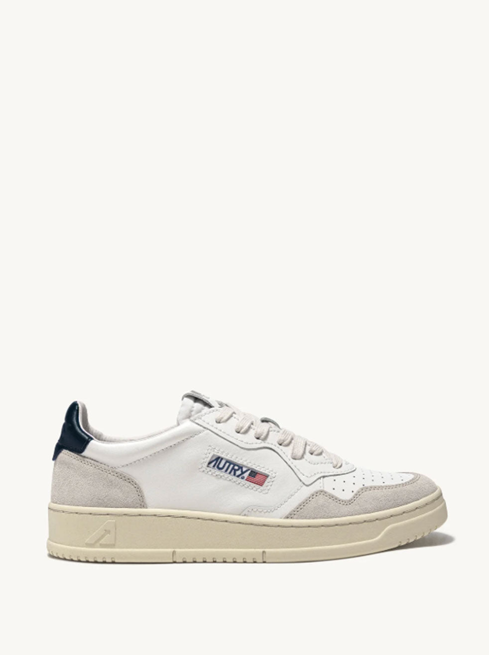 AUTRY - White/Black with Beige Suede
