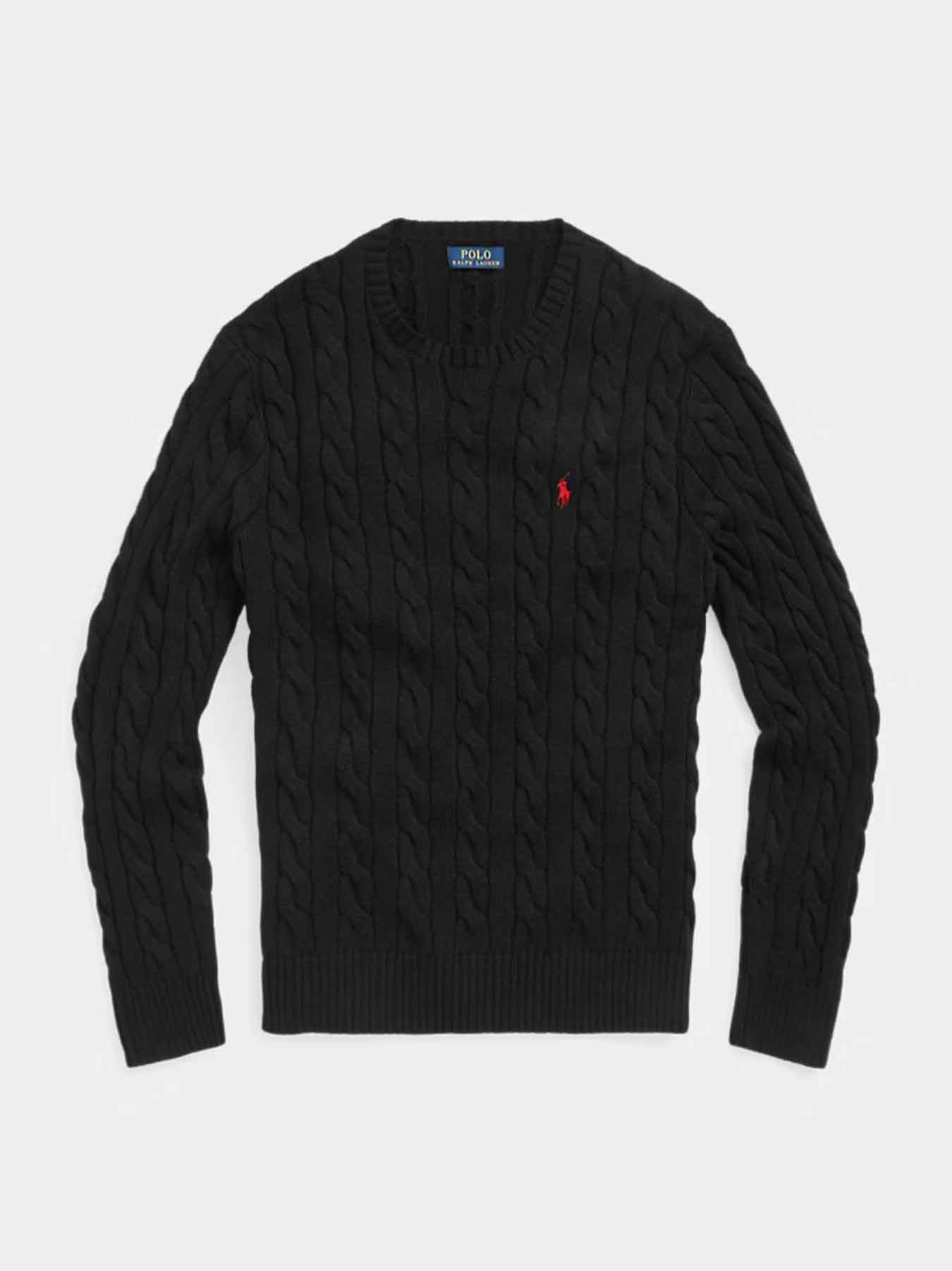 Polo Ralph Lauren Kabelstrickpullover - Schwarz