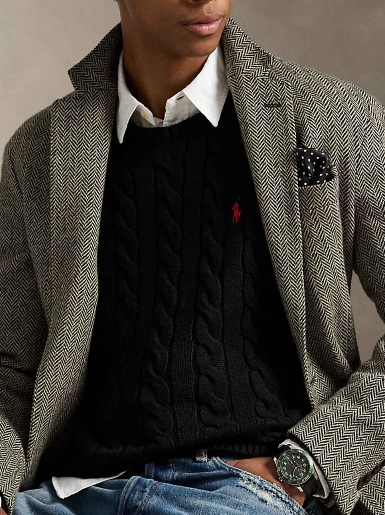 Polo Ralph Lauren Kabelstrickpullover - Schwarz
