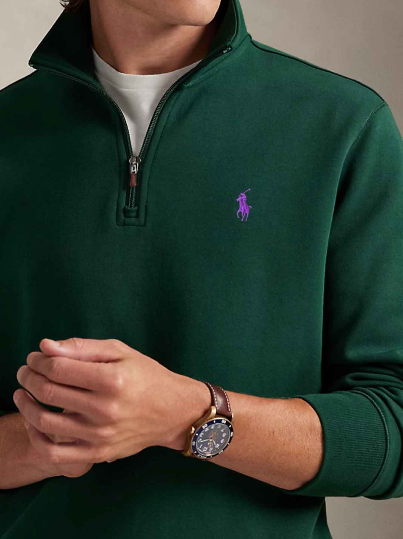 Polo Ralph Lauren - Halb-Zip Pullover - Grün
