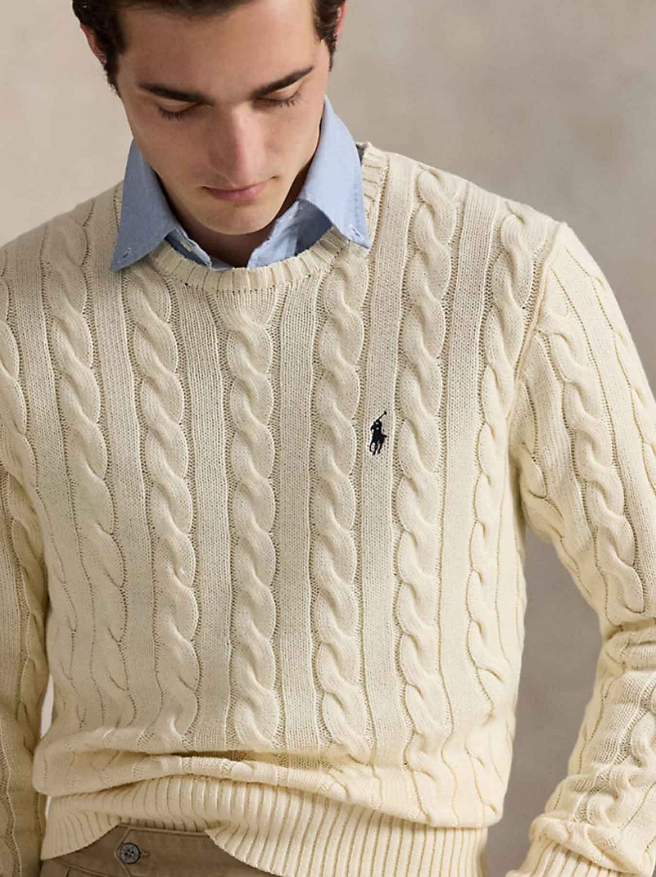 Polo Ralph Lauren Kabelstrickpullover - Weiß