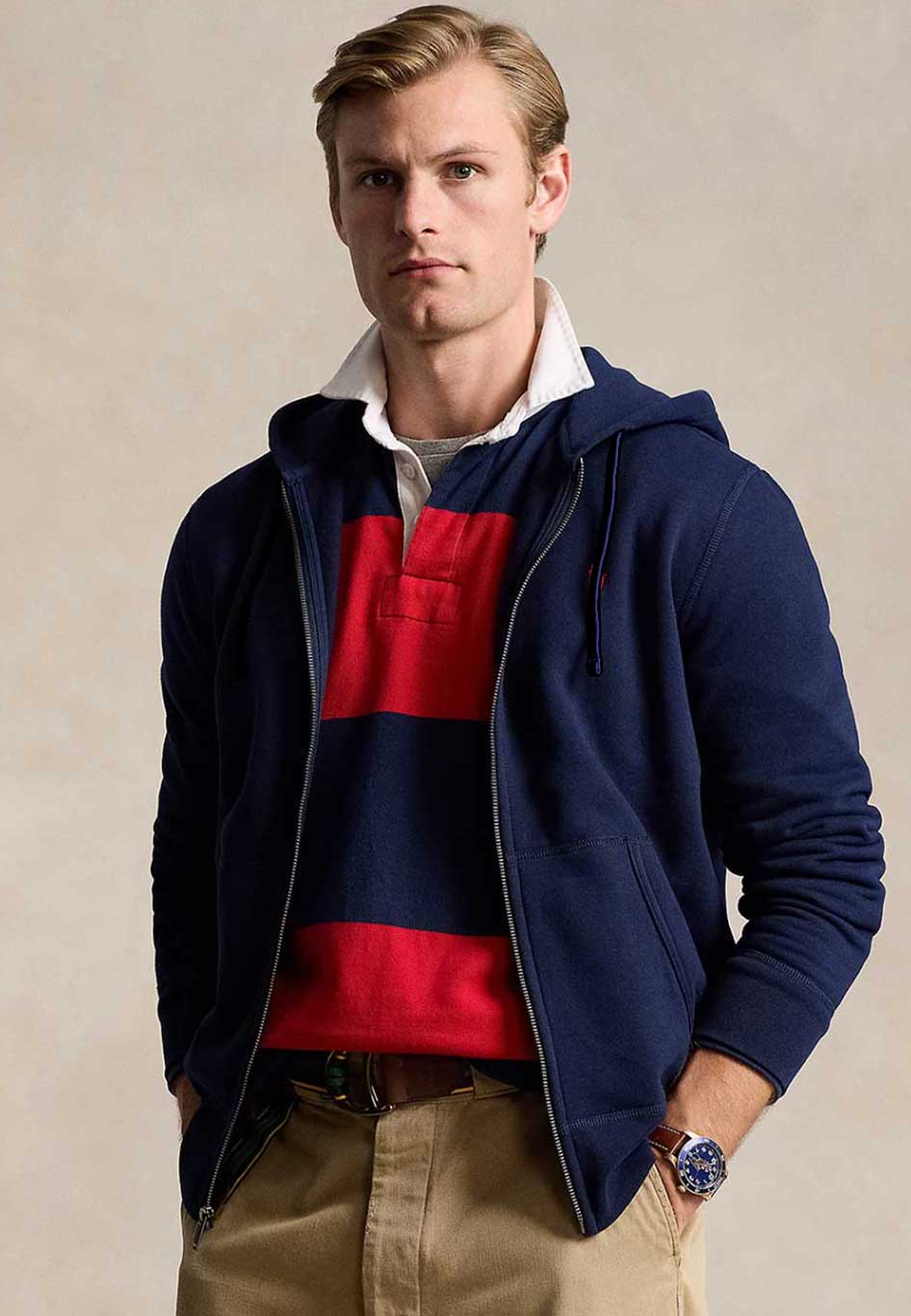 Polo Ralph Lauren Baumwollmischung Hoodie – Marineblau