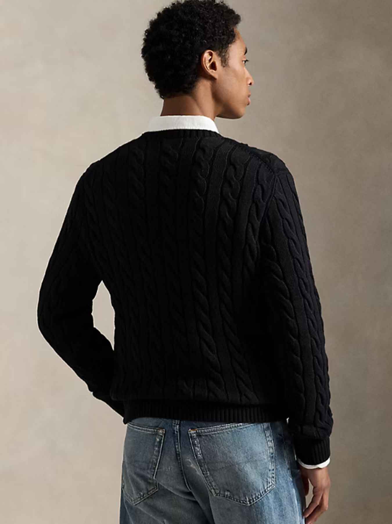 Polo Ralph Lauren Kabelstrickpullover - Schwarz