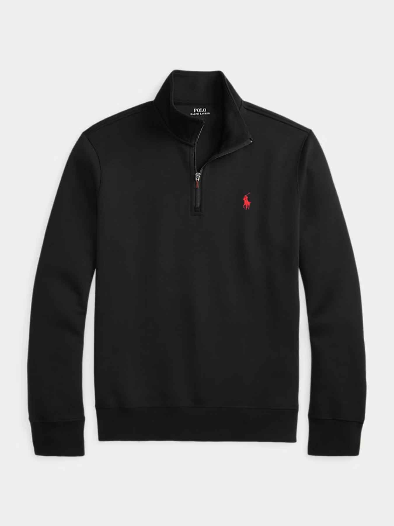 Polo Ralph Lauren - Halb-Reißverschluss Pullover - Schwarz