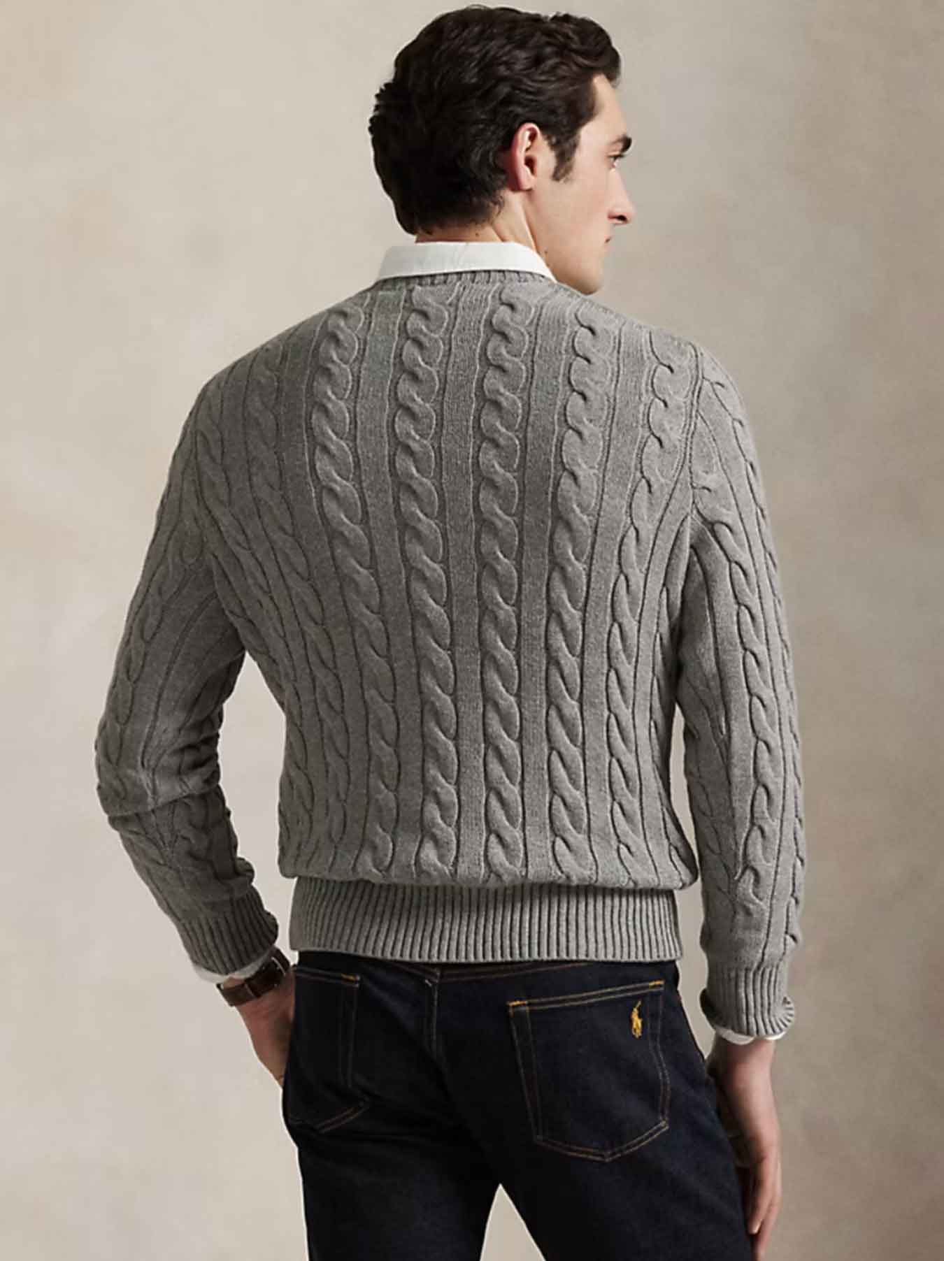 Polo Ralph Lauren Kabelstrickpullover - Grau