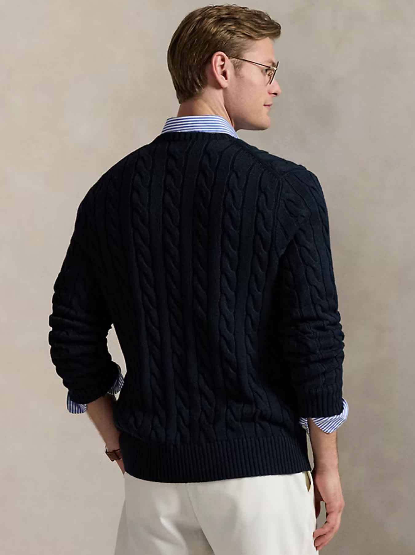 Polo Ralph Lauren Kabelstrickpullover - Marineblau