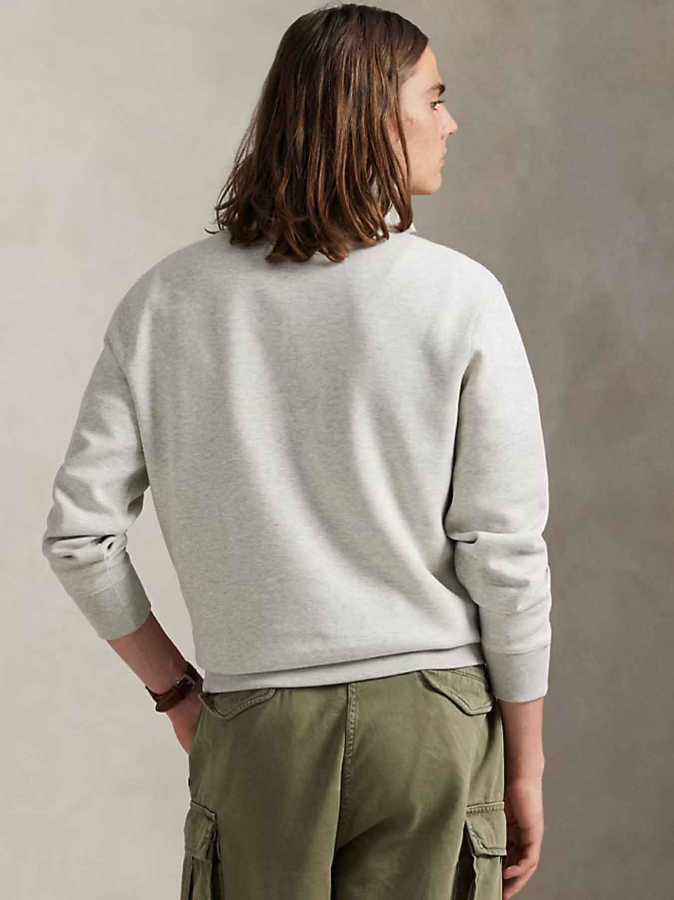 Polo Ralph Lauren - Halb-Reißverschluss Pullover - Hellgrau