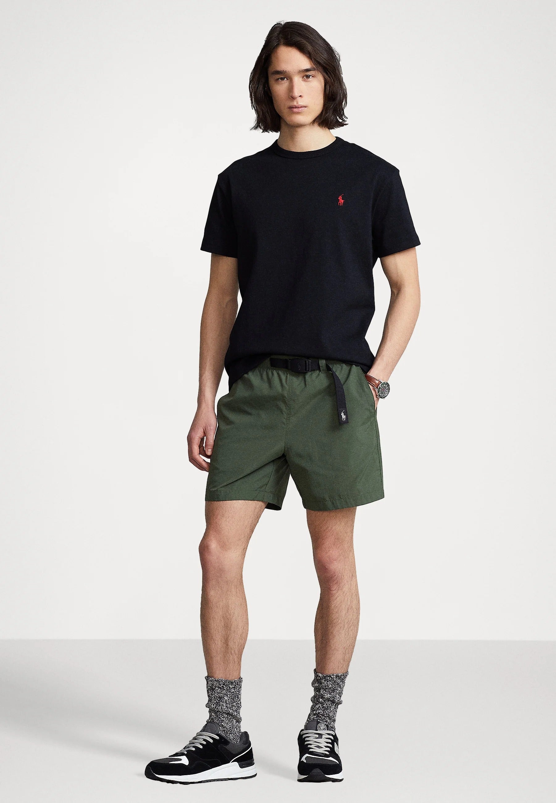 Polo Ralph T-Shirt Rotes Logo - Schwarz