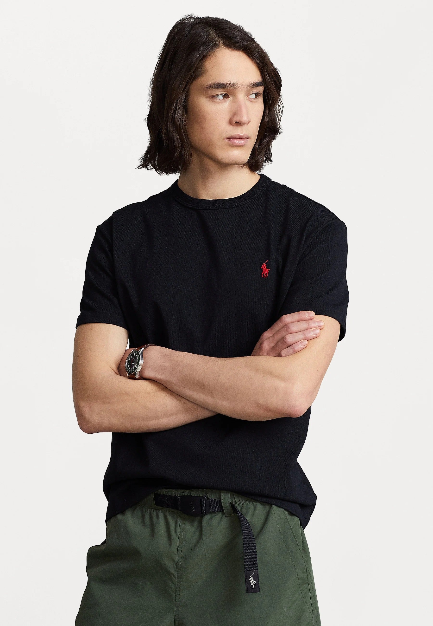 Polo Ralph T-Shirt Rotes Logo - Schwarz