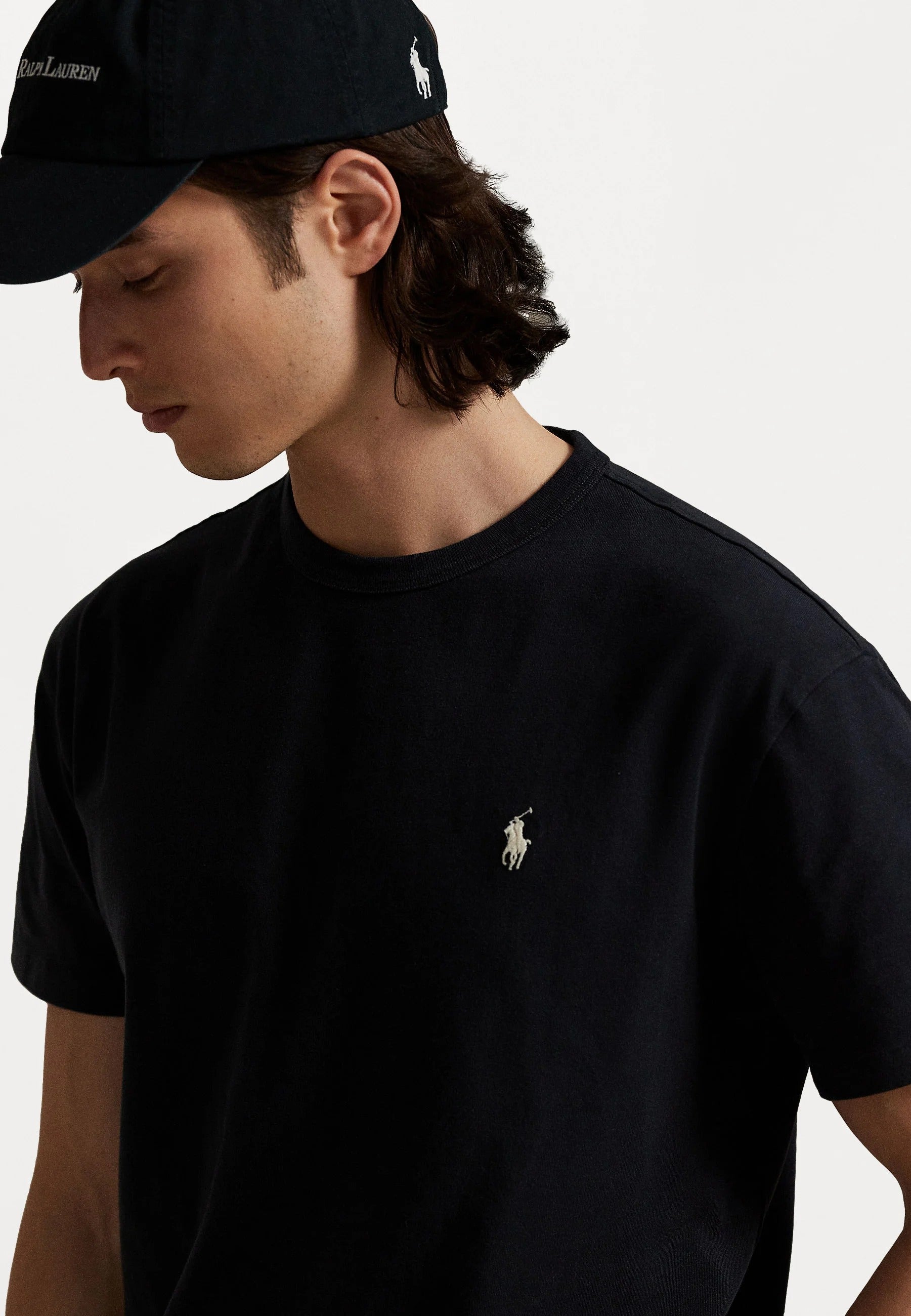 Polo Ralph Lauren T-shirt White Logo - Black